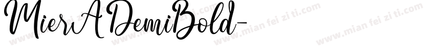 MierA DemiBold字体转换